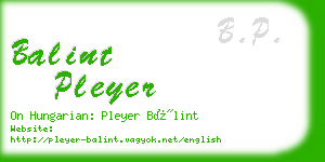 balint pleyer business card